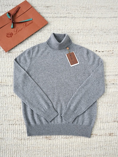 Мужская водолазка Loro Piana Premium - Light Gray   