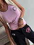 Женская розовая майка Chrome Hearts premium