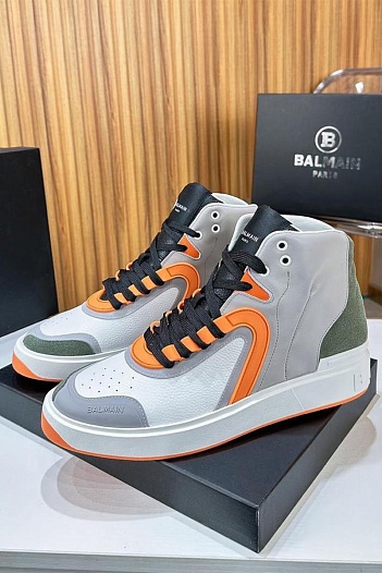 Кроссовки Balmain B-Skate High-Top - Grey   