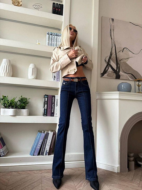 Женские джинсы клёш MIU MIU Premium - Navy