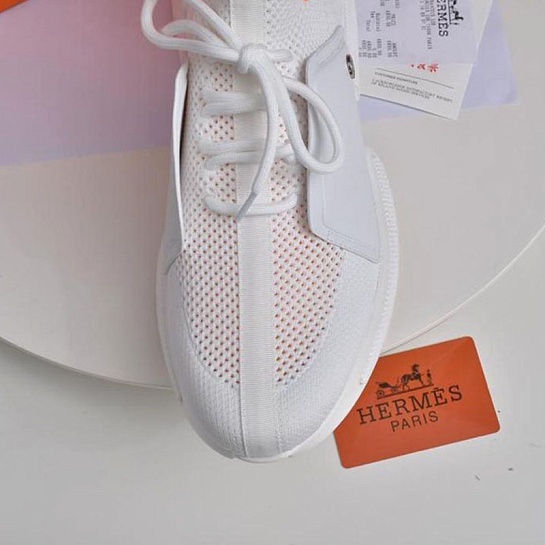 Мужские текстильные кроссовки Hermes Expert - White