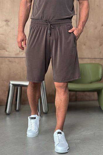 Мужские шорты коричневого цвета Brioni   