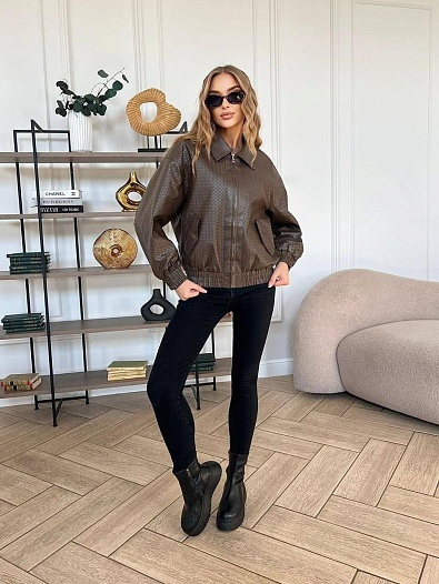 Женская куртка из эко кожи Bottega Veneta   