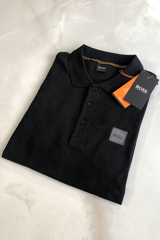 Мужское чёрное поло Hugo Boss