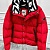 Мужской пуховик Moncler красного цвета