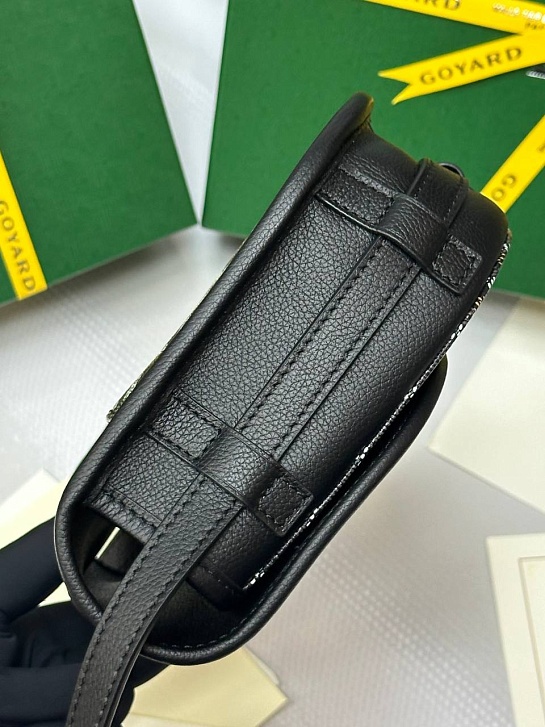Кожаная сумка Goyard Belvedere Messenger PM premium 22x17x6 см