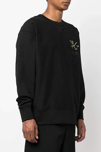Мужской свитшот чёрного цвета Kenzo logo-print   