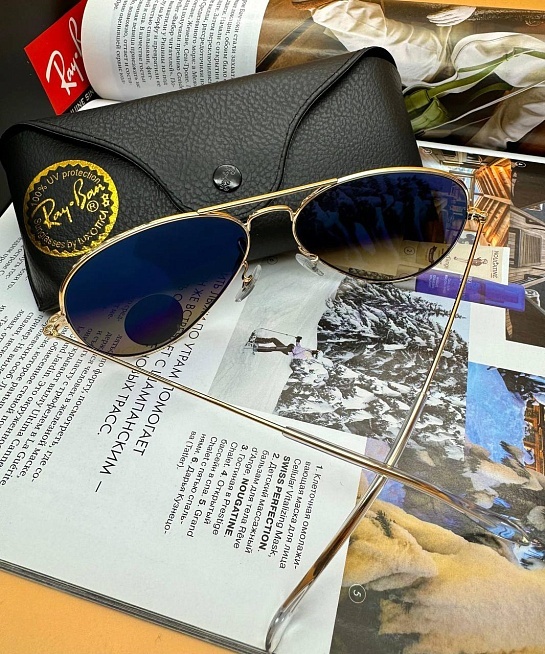 Солнцезащитные очки Ray-Ban Aviator Large Metal - Brown