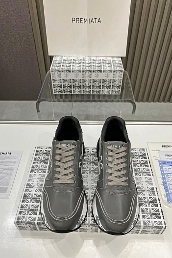 Кожаные кроссовки Premiata Mick - Grey   
