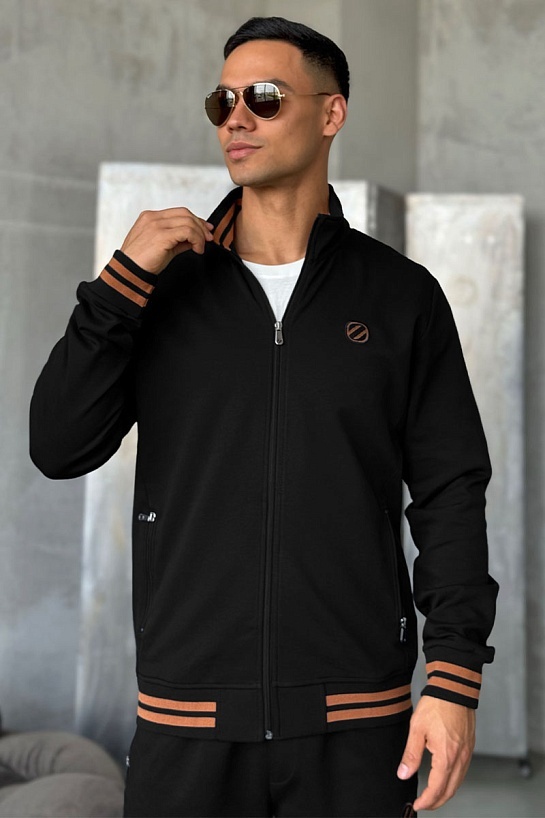 Кофта на молнии Zegna чёрного цвета