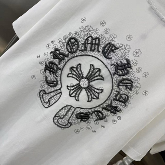 Белая оверсайз футболка Chrome Hearts Premium