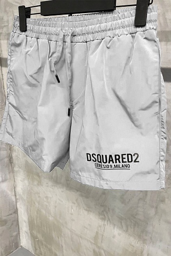Мужские светло-серые шорты Dsquared2 Ceresio 9 Milano   