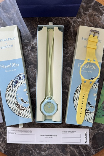 Часы Audemars Piguet × Swatch Royal Pop Blaue Acht premium    