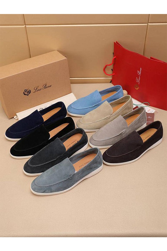 Мужские замшевые лоферы Loro Piana Summer Walk