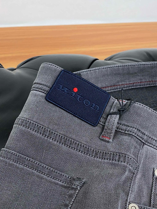 Мужские серые джинсы Kiton Premium