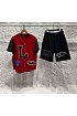 Мужская брендовая кофта Louis Vuitton Dreaming Baseball patches - Red