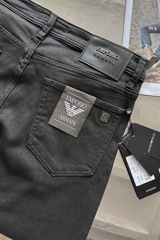 Мужские тёмно-серые джинсы Emporio Armani