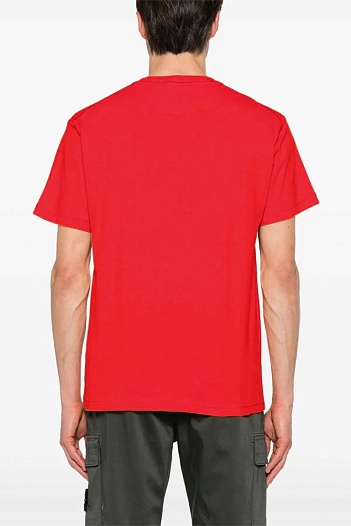 Мужская футболка Stone Island compass-patch - Red   