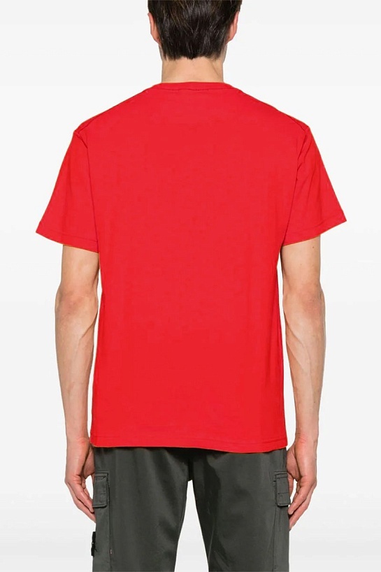 Мужская футболка Stone Island compass-patch - Red
