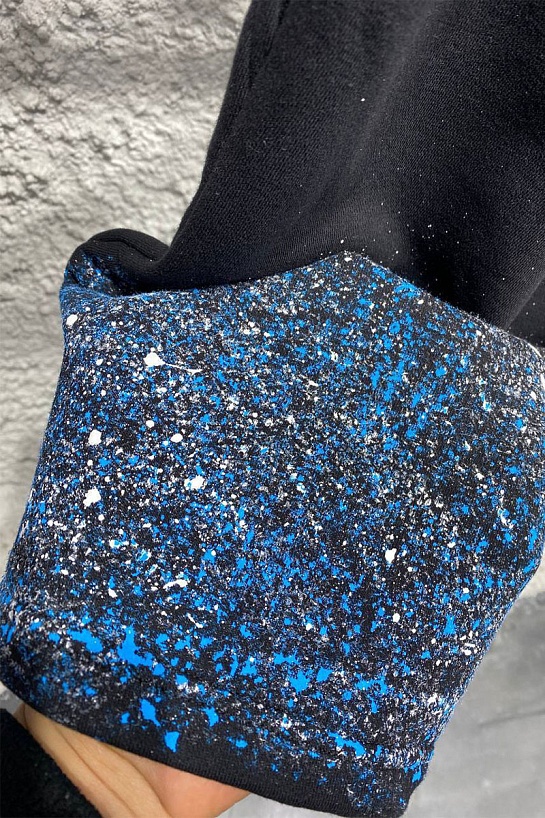 Мужские чёрные шорты Amiri paint splatter