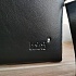 Кожаная чёрная сумка Montblanc 39x29 см