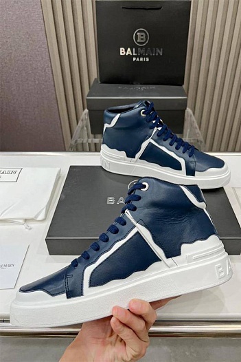 Кожаные кроссовки Balmain Paris High-Top   