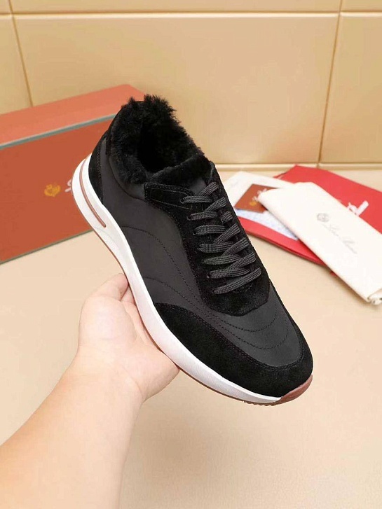 Кроссовки с мехом Loro Piana Week End Walk Evo