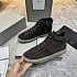 Замшевые кроссовки с мехом Tom Ford high-top - Brown