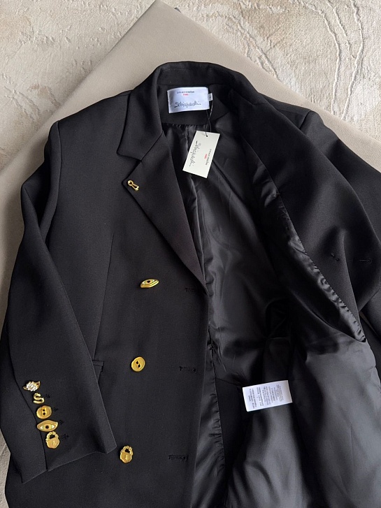 Женский чёрный пиджак Schiaparelli