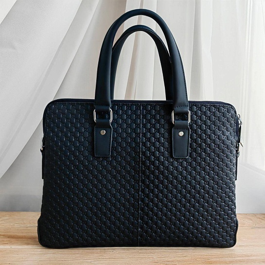 Кожаная сумка Gucci GG Supreme briefcase 38х28 см