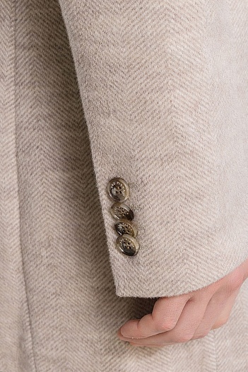 Кашемировое пальто Loro Piana logo-embroidered - Beige   