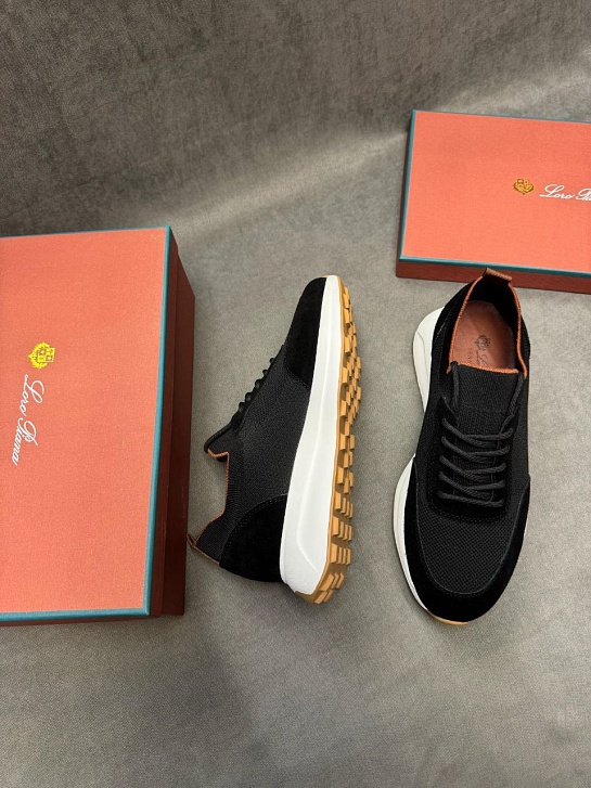 Мужские кроссовки Loro Piana knitted - Navy