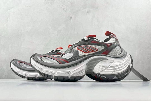 Женские комбинированные кроссовки Balenciaga Women's 10XL - Grey / Red   