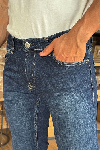 Мужские тёмно-синие джинсы Calvin Klein slim fit   