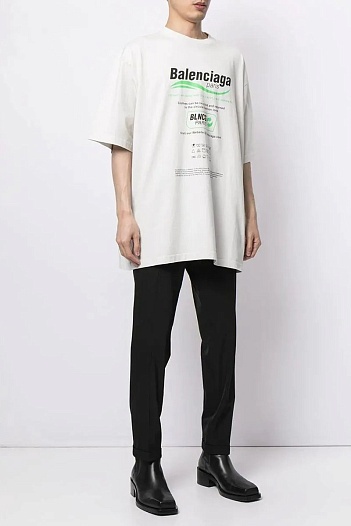 Оверсайз футболка Balenciaga Recycle - White   