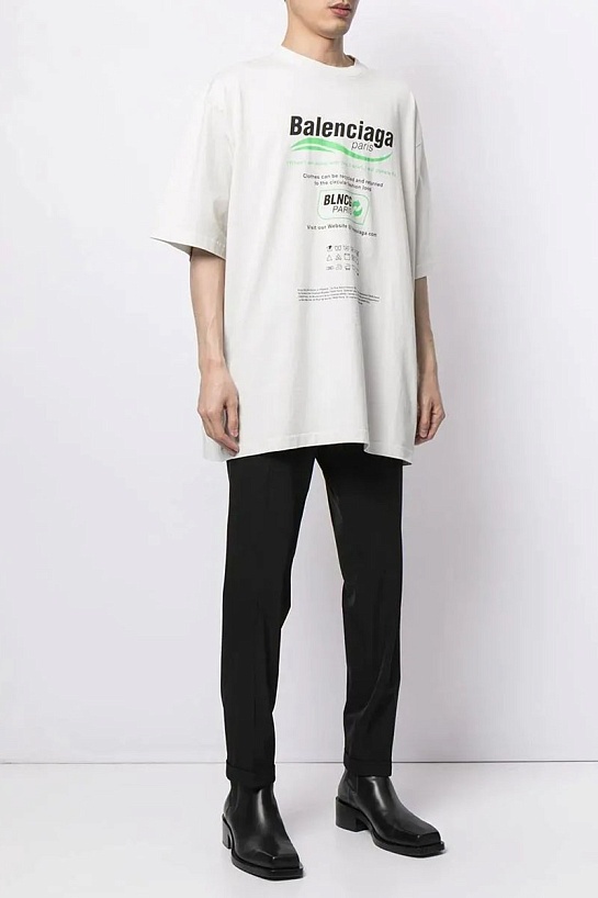 Оверсайз футболка Balenciaga Recycle - White
