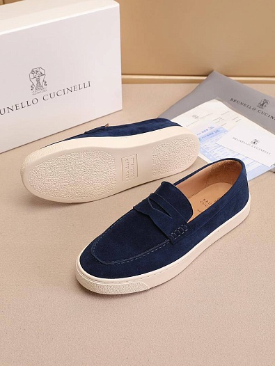 Мужские замшевые лоферы Brunello Cucinelli   