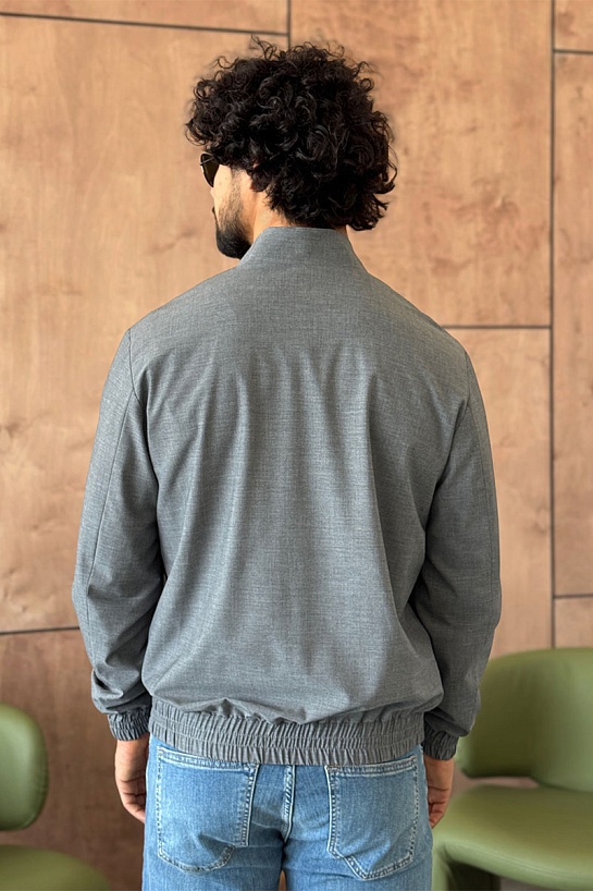 Мужской бомбер Zegna серого цвета