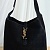 Женская чёрная замшевая сумка Yves Saint Laurent 37x29 см