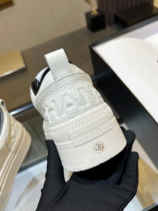 Женские кожаные кроссовки Chanel premium