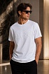 Мужская белая футболка Fendi FF pressed logo
