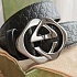 Кожаный ремень Gucci GG Monogram all-over (длина 100 / 105 см)