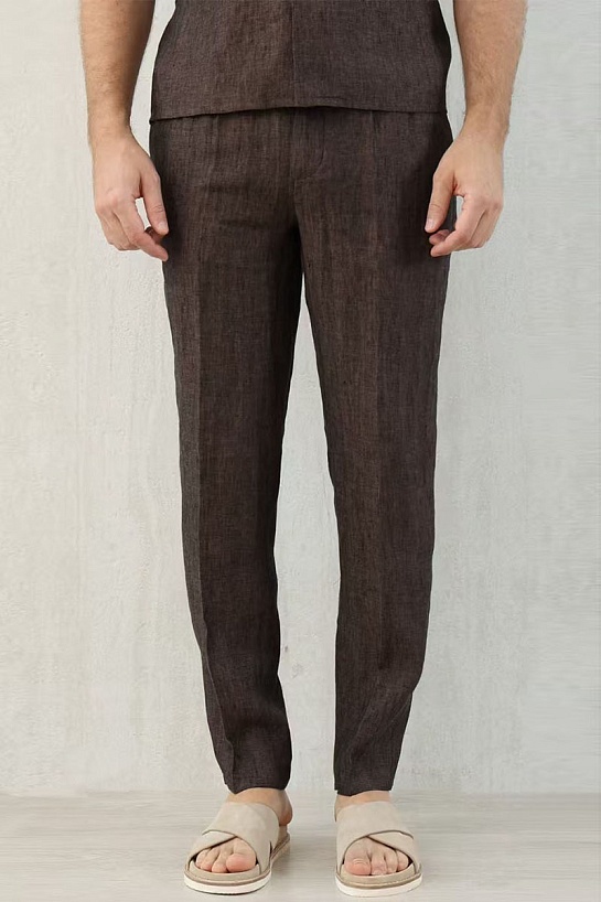 Льняные брюки Brunello Cucinelli Premium - Brown