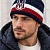 Мужская брендовая шапка Moncler тёмно-синего цвета
