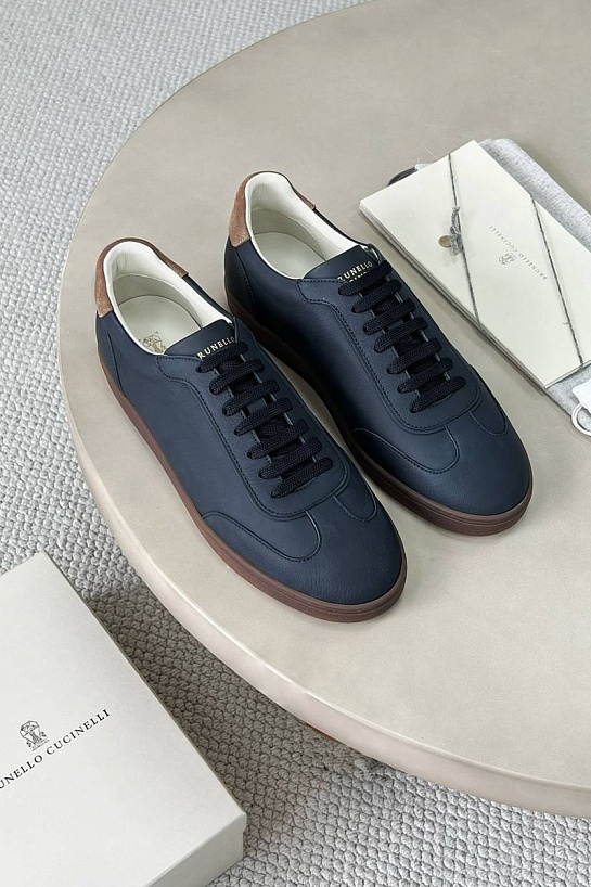 Мужские кожаные кроссовки Brunello Cucinelli Premium