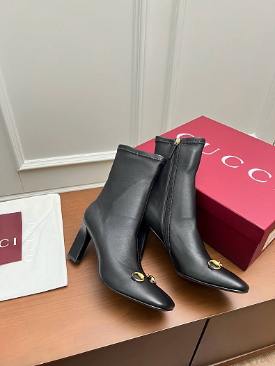 Женские кожаные сапоги Gucci Signora premium   