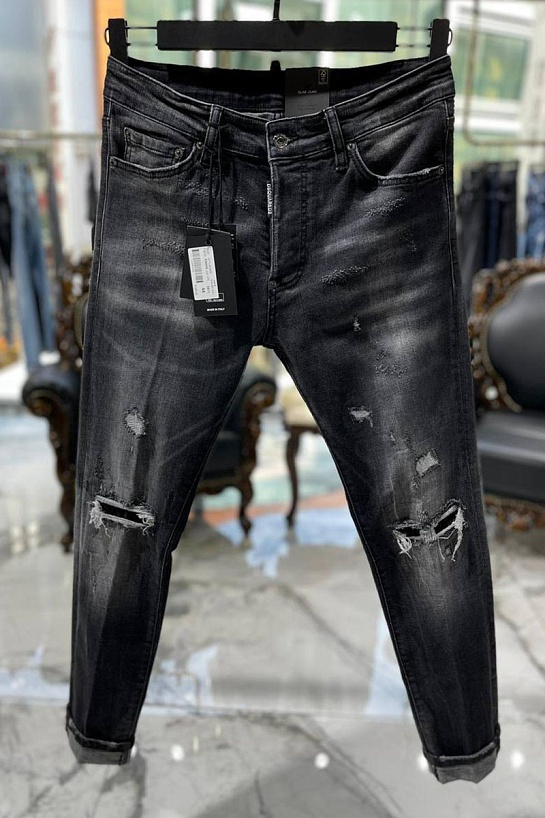 Мужские чёрные джинсы Dsquared2