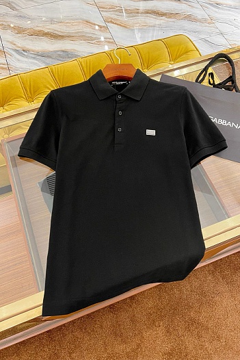 Мужское поло Dolce & Gabbana Premium - Black   