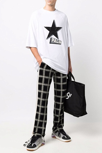 Оверсайз футболка Palm Angels Star - White   