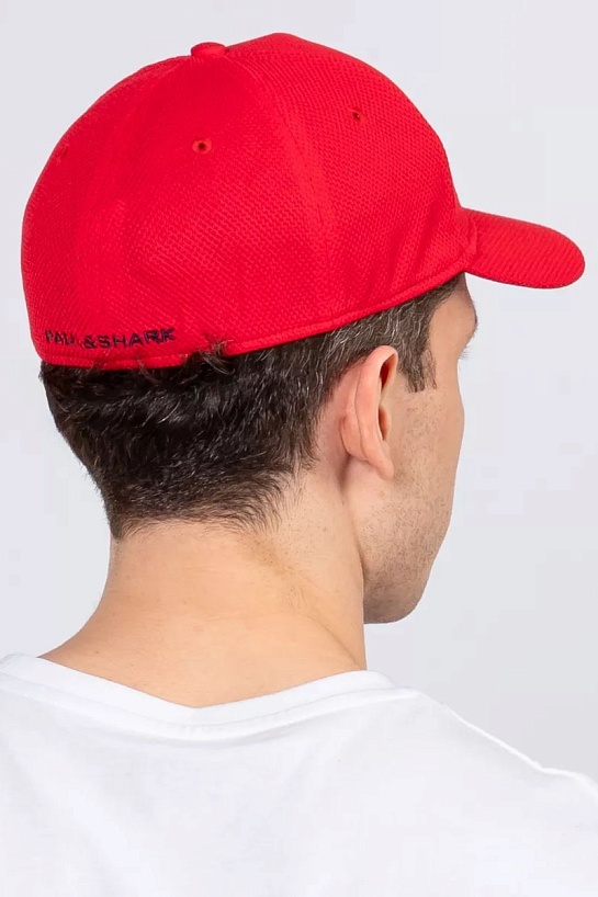 Мужская красная бейсболка Paul & Shark logo-embroidered